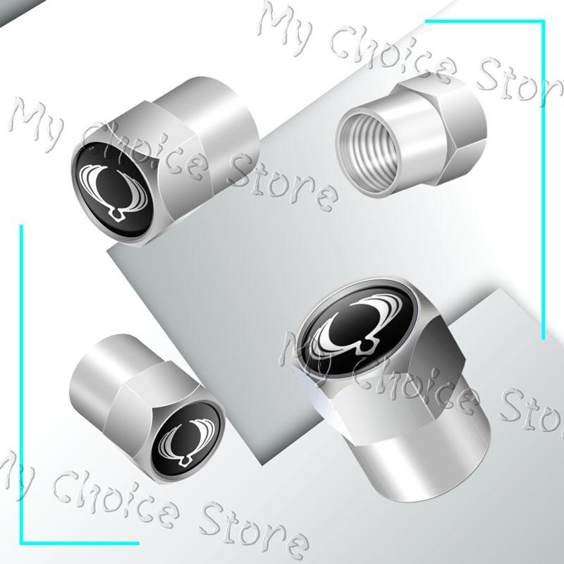 4Pcs Emblem Car Wheel Tire Valve Caps Tyre Rim Stem Airdust Waterproof Covers For Ssangyong Actyon Sport Korando Rexton Kyron