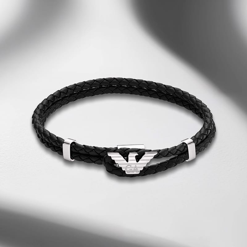 Emporio Armani Браслеты из нержавеющей стали Мужские Черные EGS3237040