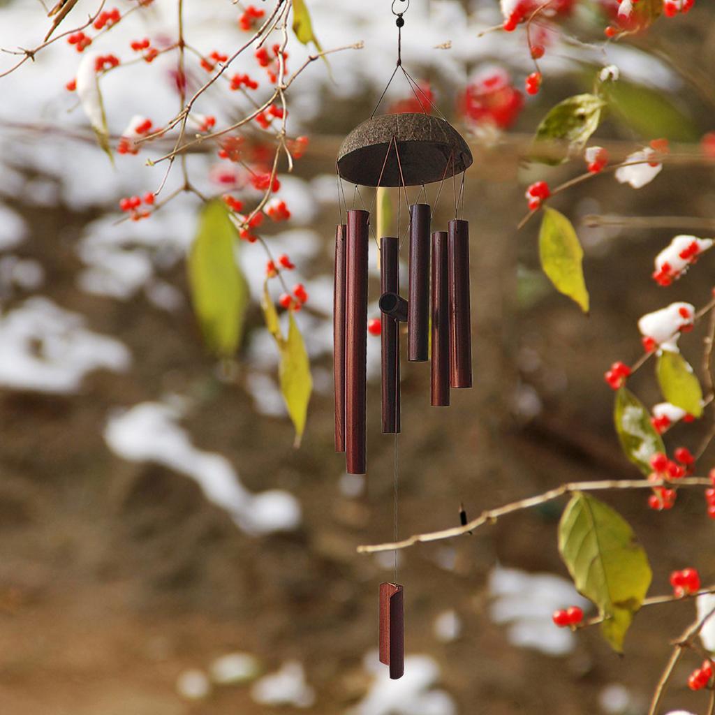 Бамбуковые колокольчики из скорлупы кокоса Наружные бамбуковые колокольчики для домашнего двора и сада