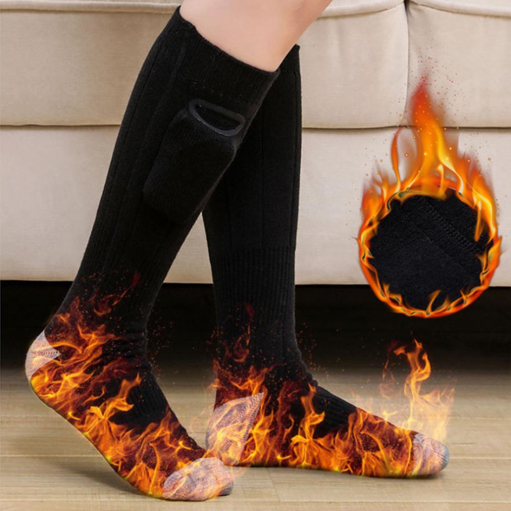 Winter Heated Socks (No Battery) USB Heating Socks for Men Women Thermal Outdoor Sport Socks for Camping Hiking Foot Warmers