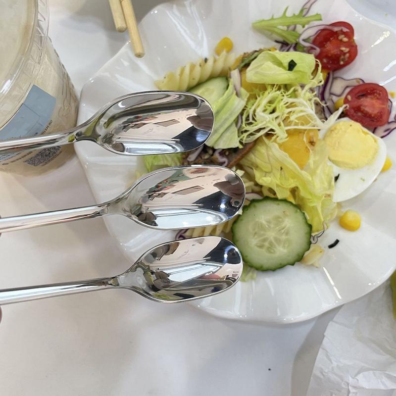 Stainless Steel Spoon Long Handle Stirring Spoon Household Seasoning Spoon Milk Tea Coffee Spoon Desseert Tool Restaurant Supply