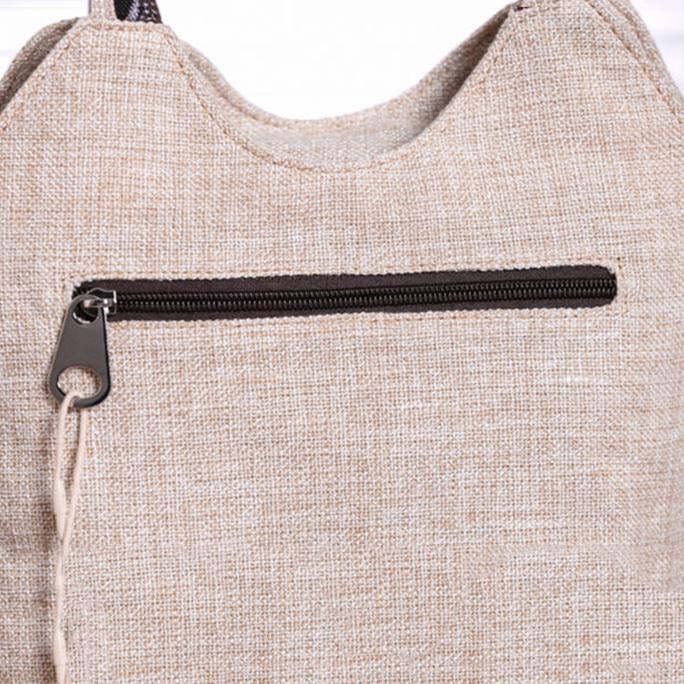 Yogodlns Модная женская сумка-тоут с цветочным принтом в национальном стиле, льняная сумка среднего возраста с верхней ручкой, дорожная женская сумка