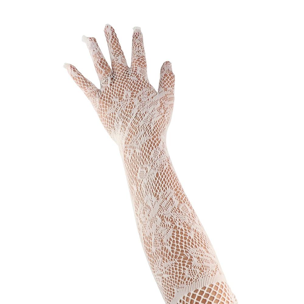 Защита от солнца Солнцезащитные перчатки Длинные перчатки Сетчатые перчатки с узором Ажурные летние митенки Лето