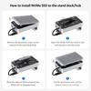 Вертикальная подставка Thunderbolt 4/5 для Mac mini M4 и корпус для внешнего жесткого диска, 40 Гбит/с