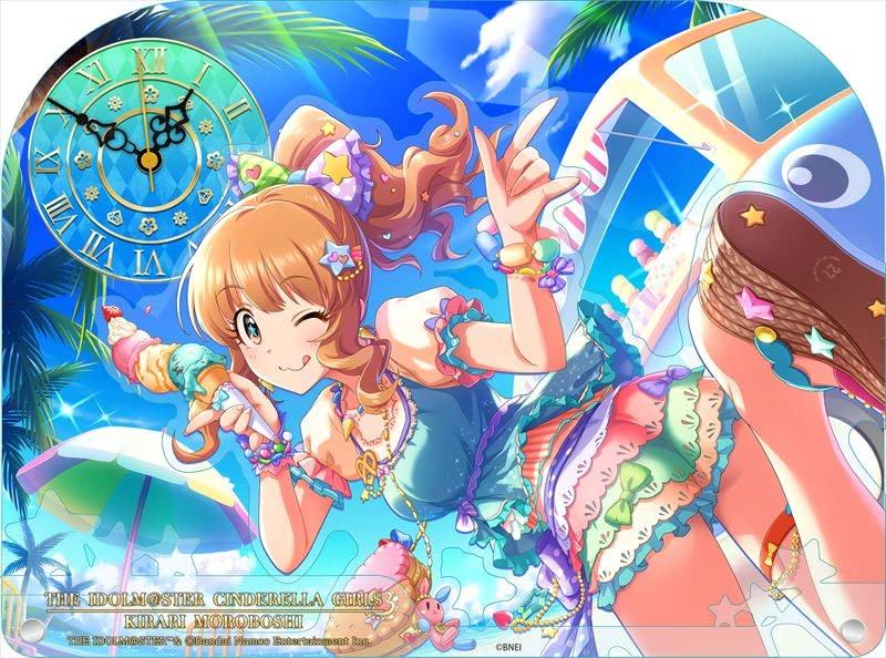 Seasonal Plants Idolmaster Cinderella Girls Big Acrylic Table Kirari Moroboshi Happy Wonderland H190 X Made of Acrylic Clock, + Ver., Approx. W260mm,