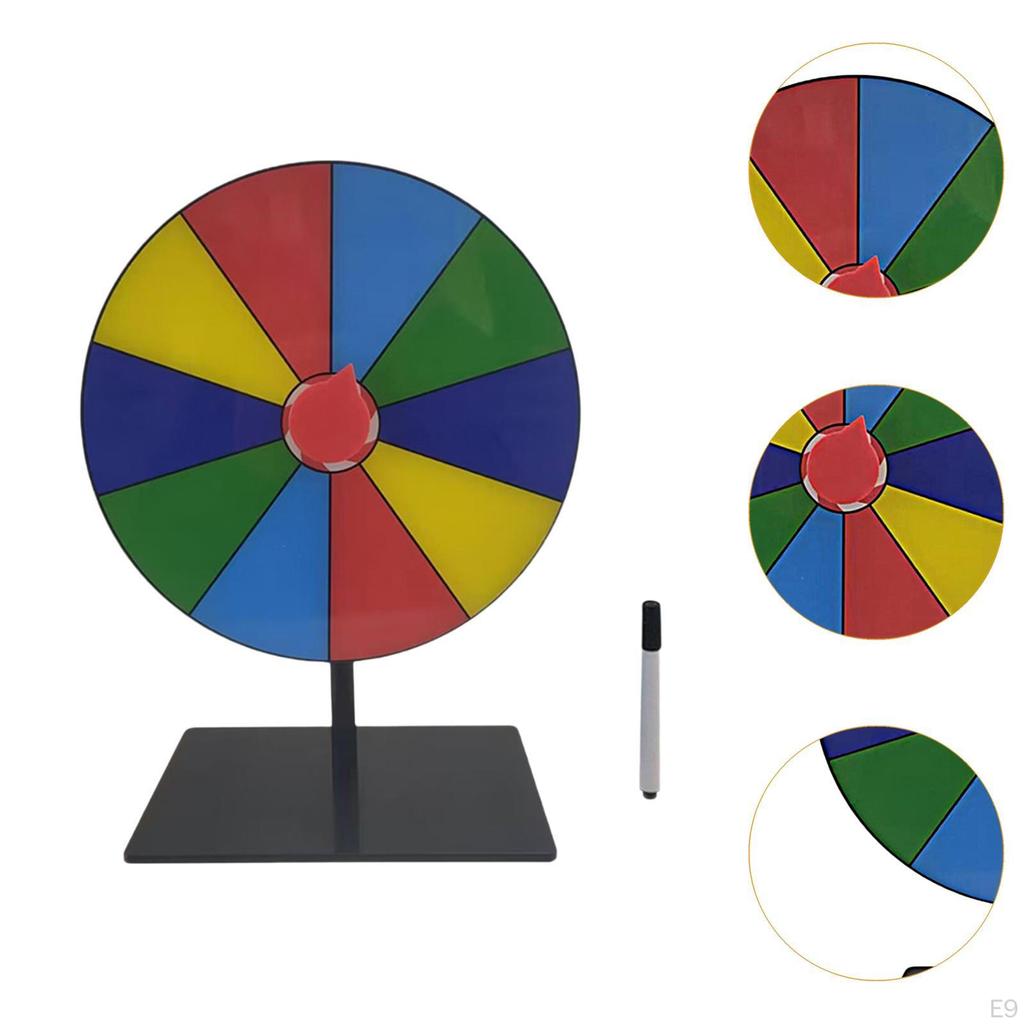 Tabletop Prize Turntable Set ,Color Rotating Wheel ,with Erasable Pen ,Reusable Lucky Draw Roulette