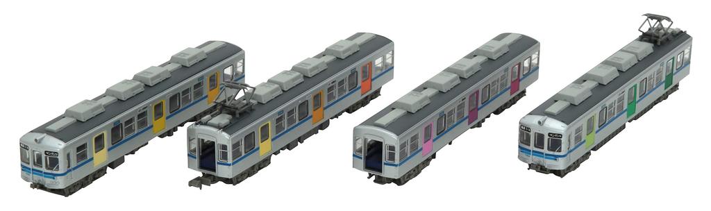 Железнодорожная коллекция Tetsukore Hokuso Development Railway Type 7150 Color Door Car Set B Diorama Supplies First Order Limited 293286 4-вагонный