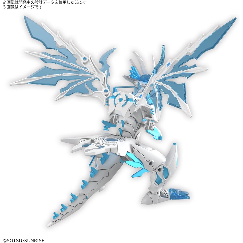 Bandai Spirits SDW Heroes Сияющий Стеклянный Дракон Пластиковая Модель-Конструктор с Цветовой Кодировкой
