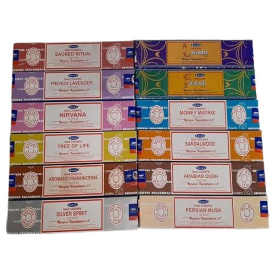 Satya Nag Champa Agarbatti (Incense Stick) Combo 12 X 15 Gram (180 Gm) Multi Fragrance (May Vary)