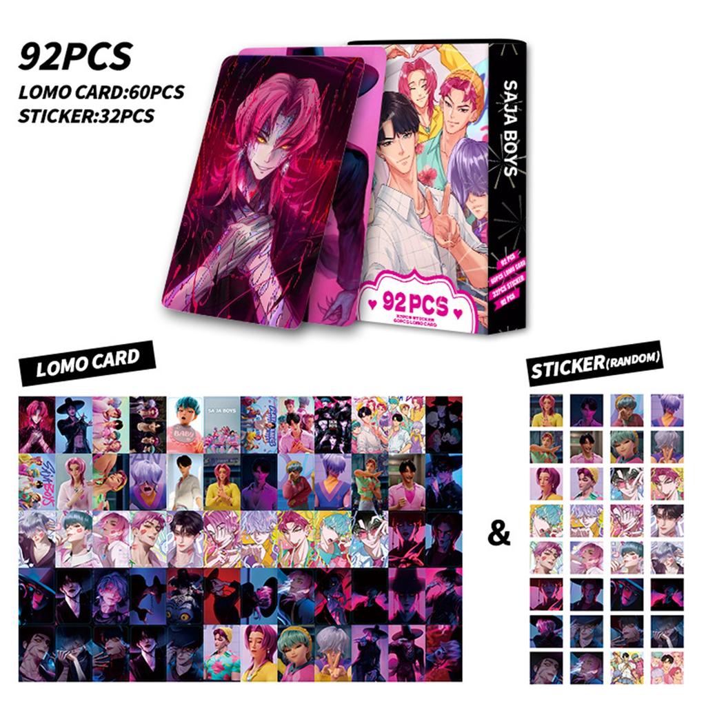 60 карт LOMO 32 наклейки Мужская группа Shaka Женская группа Охота на ведьм Двусторонняя маленькая карточка