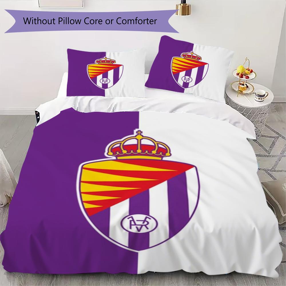 Real Valladolid Pattern Bedding uilt Set uilt Cover Pillowcase Home Decoration Birthday Gift (1 * duvet cover + 2 * pillowcase without core)