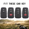 Leather Car Smart 3 Button Key Case Cover Bag Keychain for Toyota Avalon Camry RAV4 Prius CHR C-HR Corolla Land Cruiser Prado