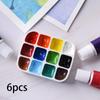 6 Pieces Paint Tray Palette Gouache Mixing for Acrylic Oil Art Painting Portable