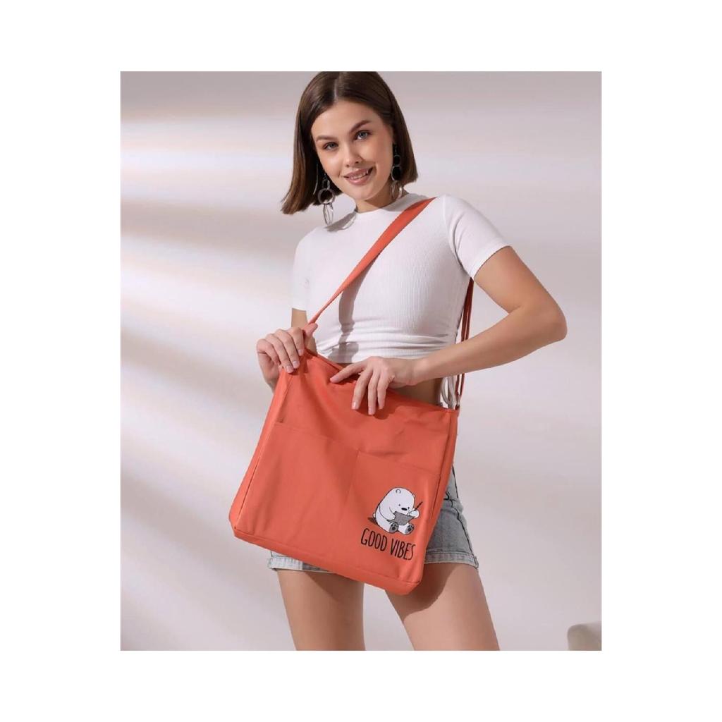 Сумка из набивного полотна с двумя карманами на молнии 1-го класса с регулируемым плечевым ремнем цвета мяты