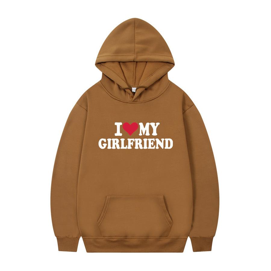 I Love My Boyfriend Printing Popula Women Hoodies Sweatshirt Gothic Winter Pullover Fashion Long Sleeve Men/Women Hoodydy
