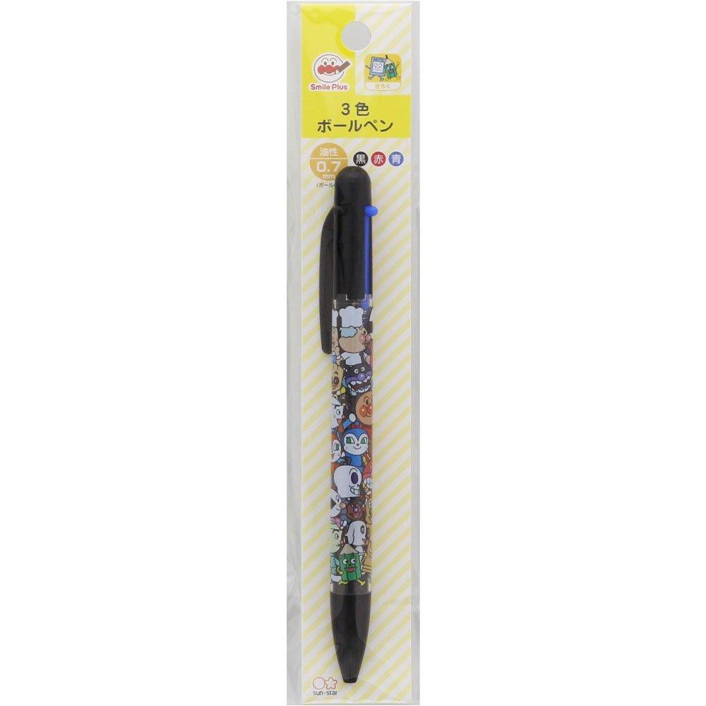 Sunstar Stationery Anpanman Smile Plus Шариковая ручка 6280010B Трехцветная ручка, 0,7 мм, Для всех,