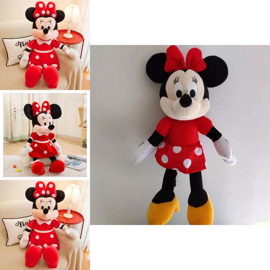 Adorable Mickey Mouse And Minnie Plush Dolls Perfect For Kids Birthday Celebrations