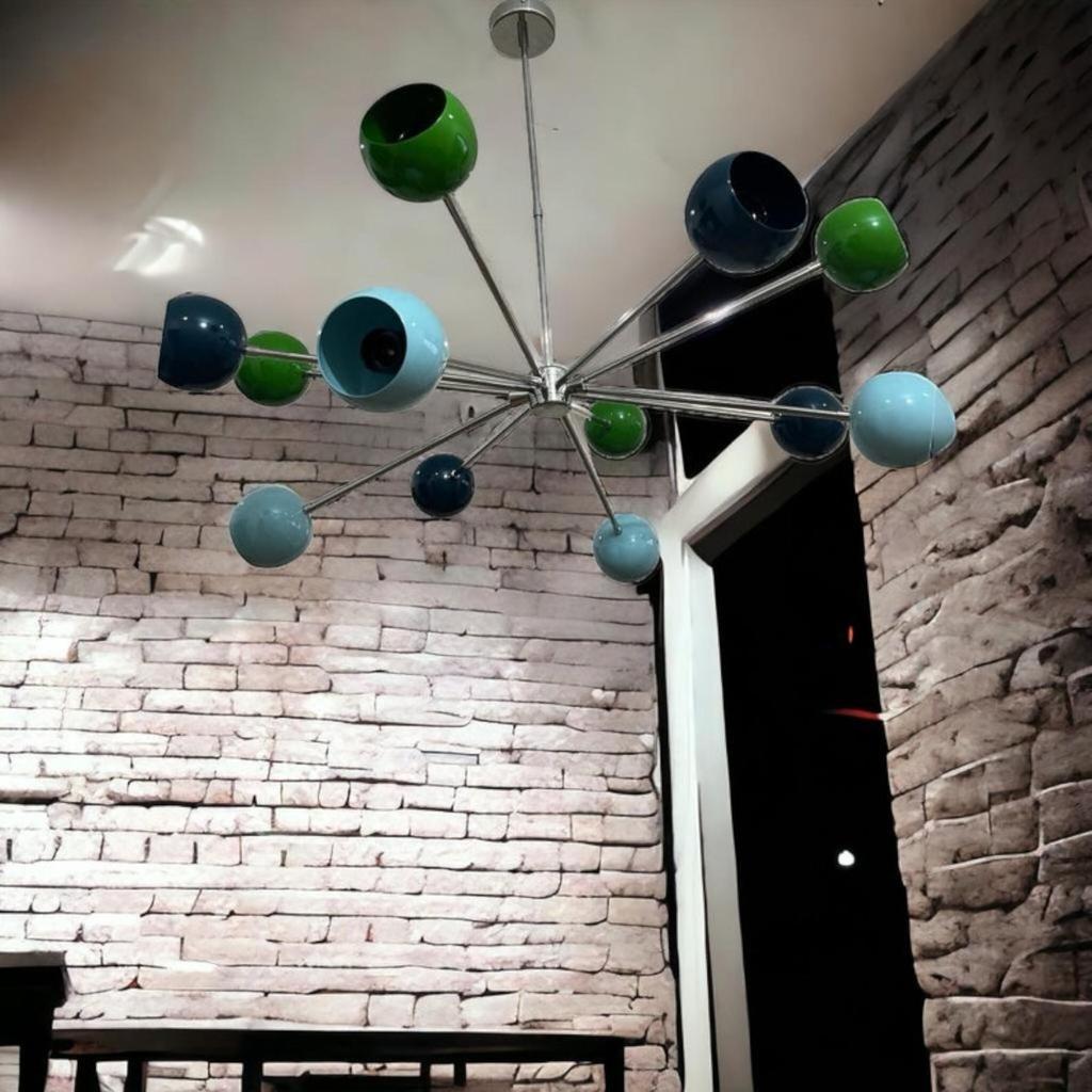 12-дюймовая люстра-шарики середины века в итальянском стиле «Спутник», подвесной светильник, домашний декор, регулируемая высота, домашний декор