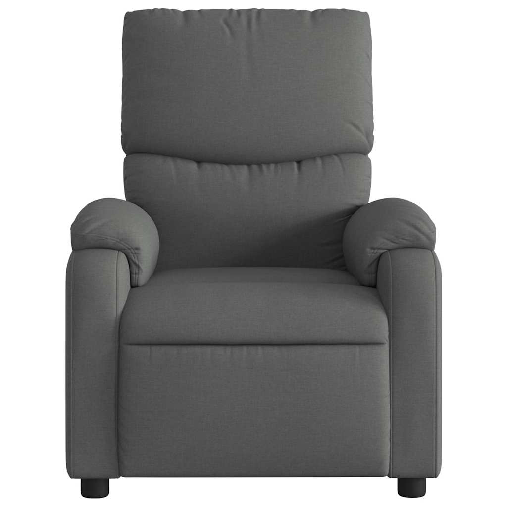 Electric Recliner Chair Dark Grey Fabric