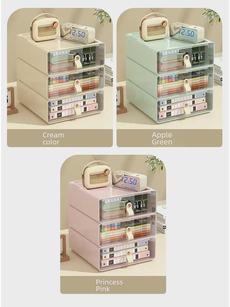 Многослойный настольный ящик для хранения вещей: Креативный, вместительный, многофункциональный ящик для офисных и студенческих канцелярских принадлежностей
