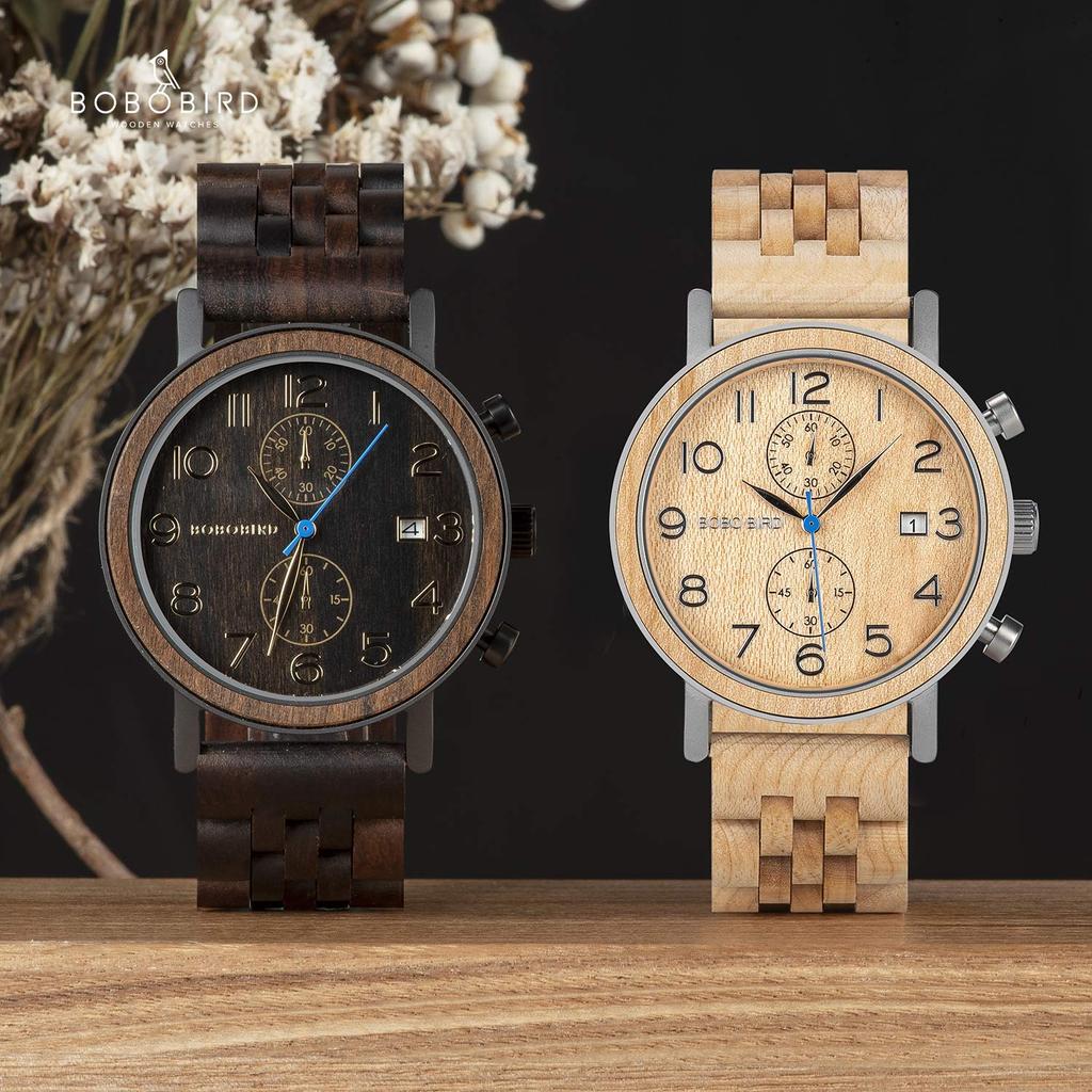 Bobo bird Мужские деревянные часы ЛегкиеАналоговыеКварцевые