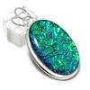 Подвеска из натурального зеленого триплетного опала из стерлингового серебра 925 пробы 2,09 дюйма S5s55