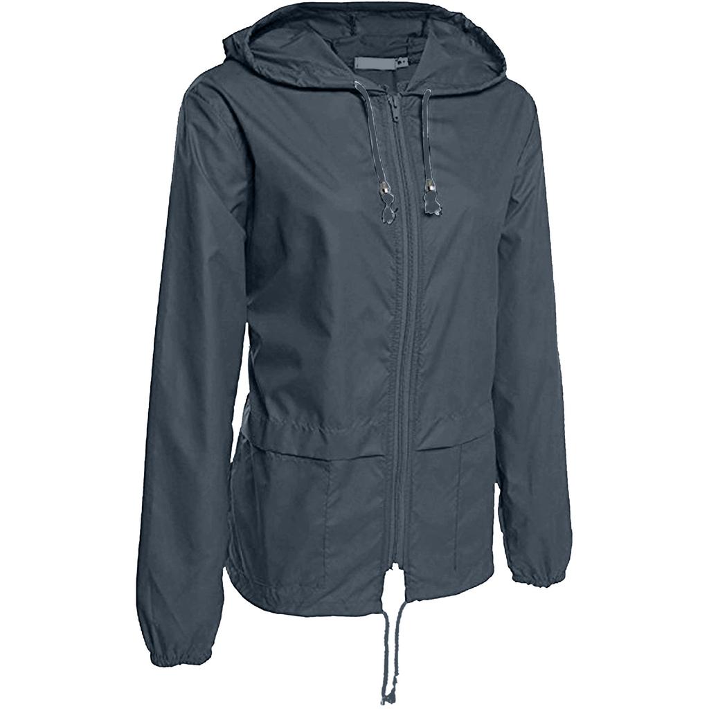 Модная женская однотонная куртка на молнии с капюшоном на открытом воздухе, солнцезащитный крем, свободное пальто, блузка