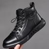 Fashion Men's Casual Boots Comfortable Lace-up High Top Boots Luxury Handmade Leather Boots for Men Sneakers Non-Slip Male Ankle Boots