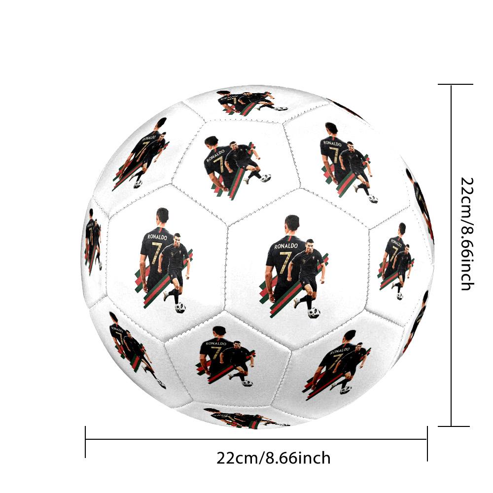 Cristiano Ronaldo Size 5 Soccer Football Machine-Stitched Indoor/Outdoor Universal Football Sports Enthusiast Gifts Perfect Gift for Friends & Family