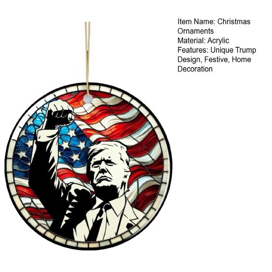 Рождественские украшения Трампа. Подвесное украшение на рождественскую елку в стиле Трампа. 2D акриловая подвеска для