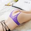 Sexy Lingerie Women's Panties Crotch Opening Transparent G-strings Thongs Hollow Out Solids Bowknot Underwear Women Lace Pantys