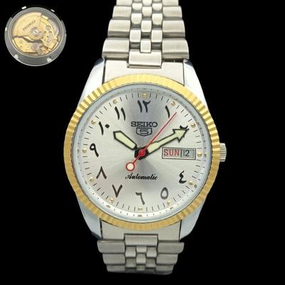 Б/У SEIKO 5 АВТОМАТИЧЕСКИЕ ЯПОНСКИЕ МУЖСКИЕ РЕДКИЕ ЗОЛОТЫЕ ЧАСЫ С МЕХАНИЗМОМ 575b-a305137-2