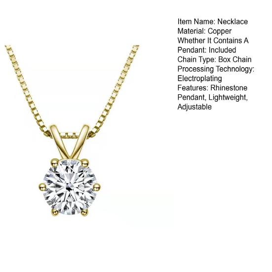 Женское ожерелье с подвеской из мерцающего горного хрусталя, регулируемая длина, украшения на шею, повседневная одежда, подарки