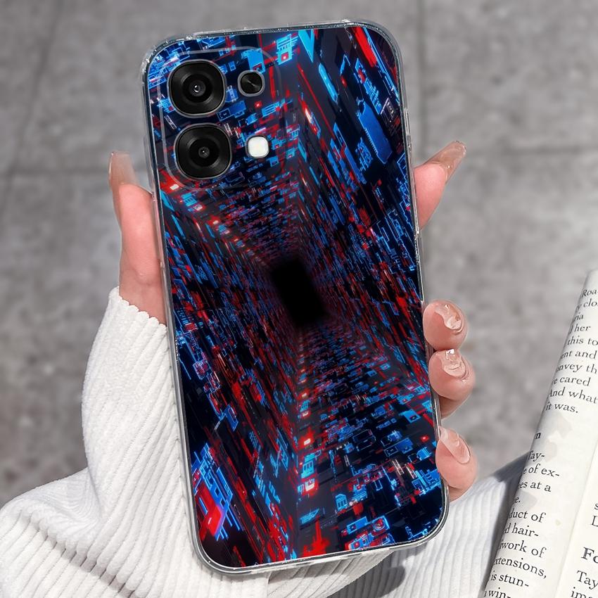 Для Oppo A6 Pro A6x A5x K13 Realme 15X C85 V70 V70s CT 7 7T 8 Чехлы для телефонов Красивые узоры Сакура Бабочки Корпус Мягкий силикон ТПУ Прозрачный корпус