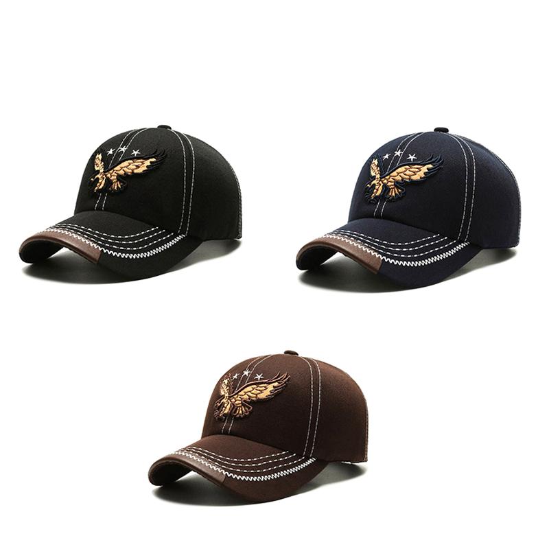 Головные уборы мужские и женские бейсболки на все времена года с вышивкой орла в корейском стиле, модная повседневная солнцезащитная кепка для пар