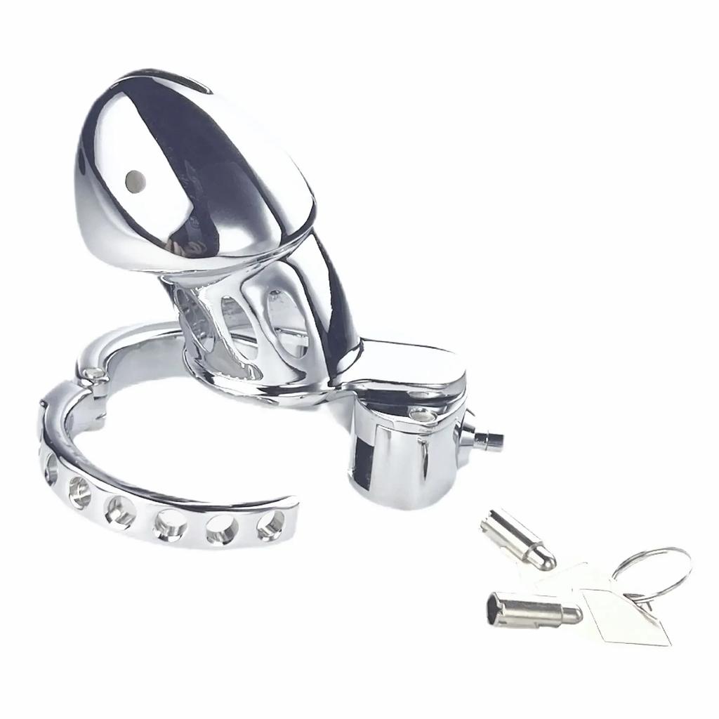 Регулируемая мужская металлическая клетка для тяжелого пениса с замком для птицы, клетка целомудрия, кольцо на член, рабское связывание, удерживающее секс-игрушка для мужчин