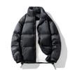 Winter New Men's Korean Style Stand-up Collar Solid Color Thickened Warm Trendy Brand 90 White Duck Down Down Jacket Trendy Couple Fashion Jacket