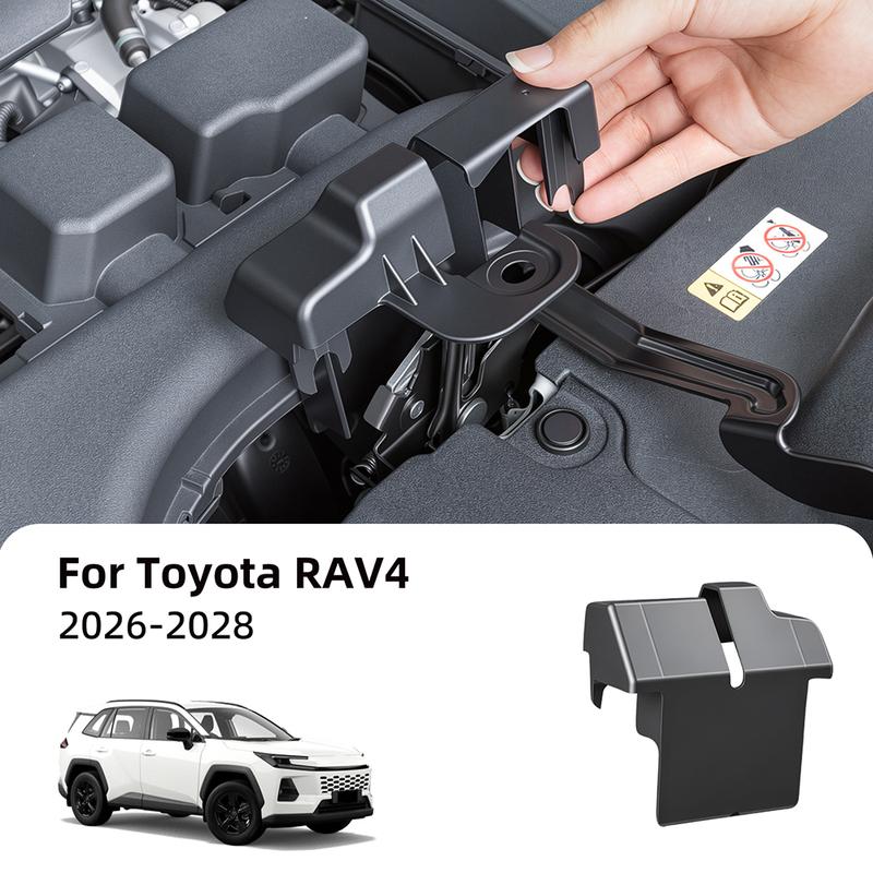 ABS Engine Cabin Latch Cover Black Hood Lock Buckle Protector Trim For Toyota RAV4 2026-2028 Engine Bay Car Exterior Decor