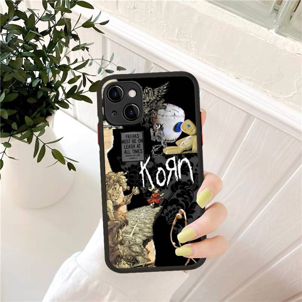 Rock Band K-Korn Phone Case for iPhone 16 15 14 11 12 13 Pro Max X XS Translucent Matte Cover