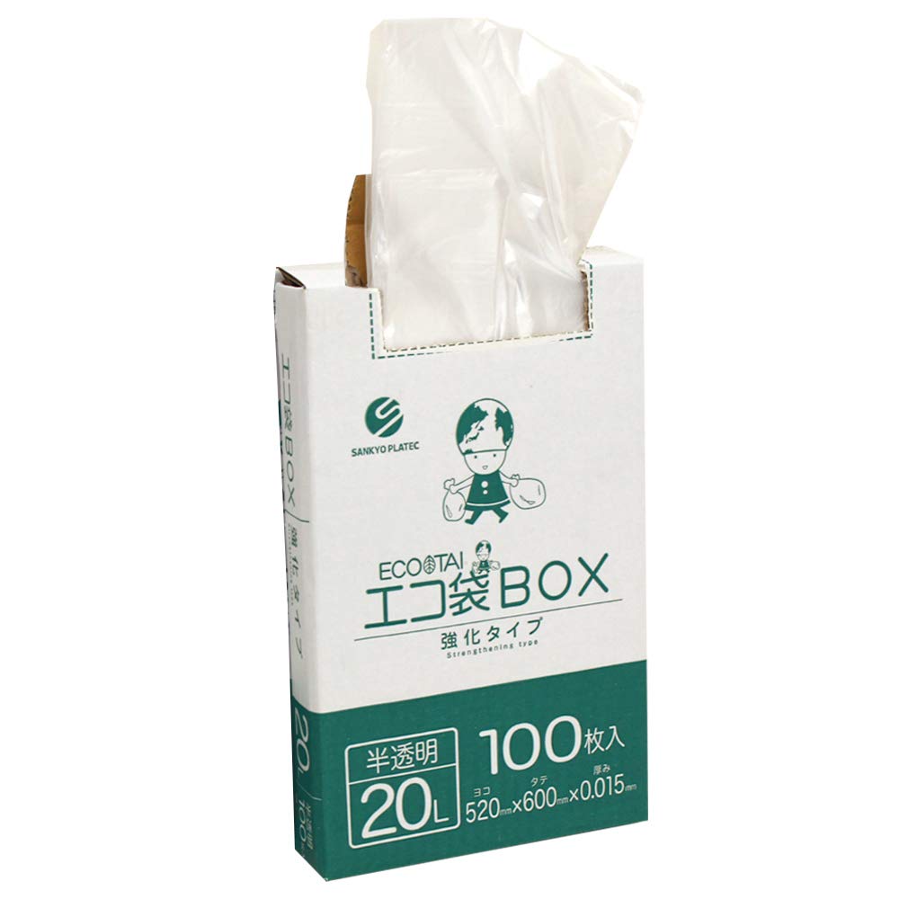 Garbage Bags 20L Translucent Plastic Bags Box Type 100 Pieces Thick Bedwin Mart 0.015mm