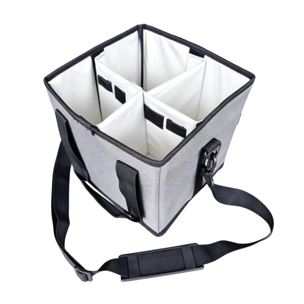 No-Spill Vehicle Drink Storage Bag 4 Compartment Car Cup Storage Pouch Daily Driving
