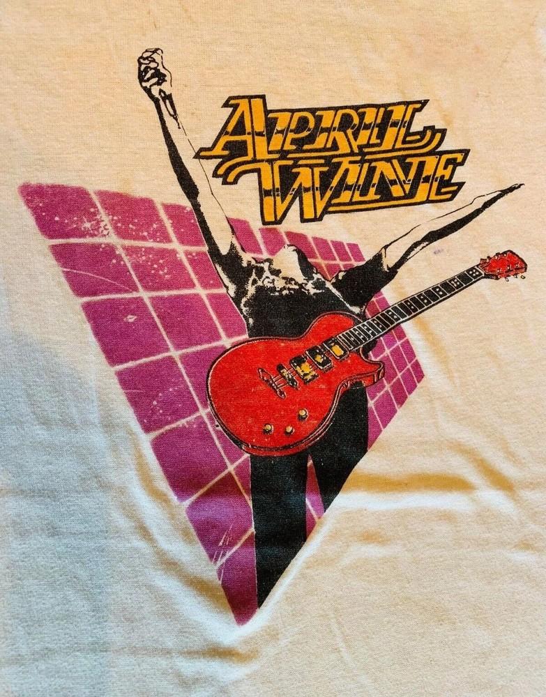 April Wine Band Power Play Tour Белая хлопковая унисекс футболка FN1421 Унисекс футболка