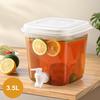3.5L Drink Dispenser Fridge Beverage Liquid Container with Spigot Cold Water Pitcher for Home Party Outdoor