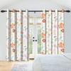 2Pcs Floral Botanical Print Curtains Natural Flowers Farmhouse Drapes Living Room Bedroom Kitchen Decoration Blackout Curtains