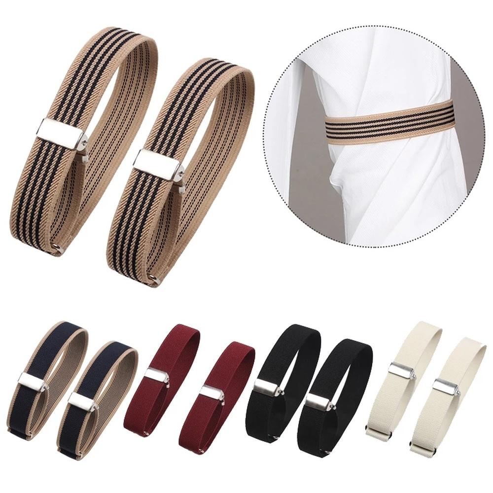 1 Pair Elastic Armband Shirt Sleeve Holder Women Men Fashion Adjustable Arm Cuffs Bands for Party Wedding Clothing Accessories