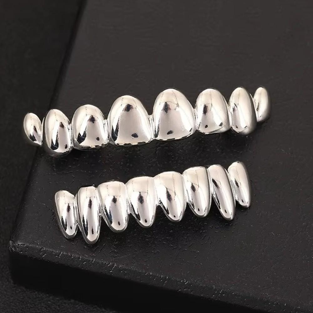 Eco-friendly Copper Teeth Grillz Caps Glossy Finish Teeth Jewelry Events