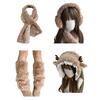 Cartoon Deer Ear Protection Hair Tie Thick Plush Winter Headwear Scarf Earmuffs Leg Warmer Casual Accessory