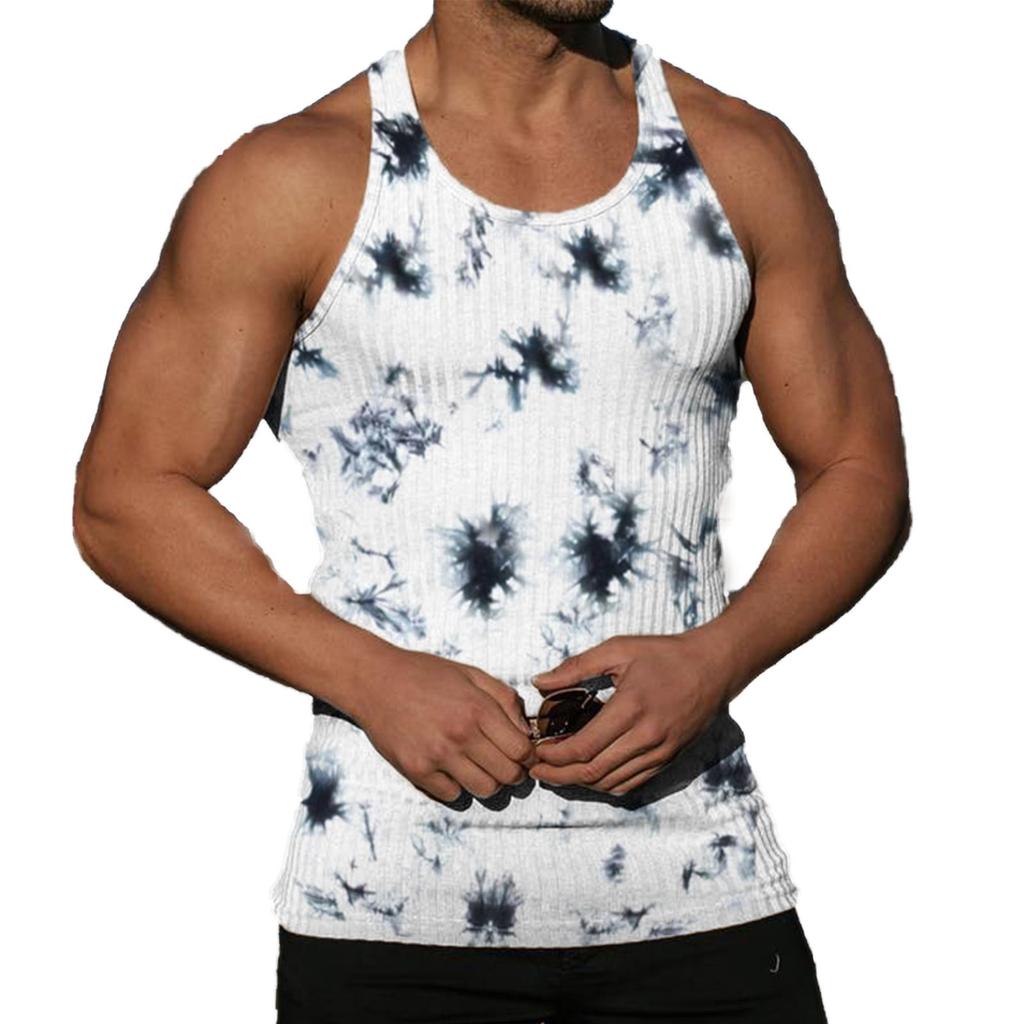 Мужская майка без рукавов с U-образным вырезом, вязаный эластичный жилет, спортивный топ для тренажерного зала, фитнеса, тренировок, бега