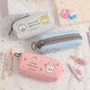 Большая емкость мультяшный холст пенал письменные принадлежности мультяшный молния пенал для карандашей дети