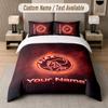 Custom Bedding Set Ajax Amsterdam Pattern, Print Name Text 1 Duvet Cover plus 2 Pillowcases Home Textile